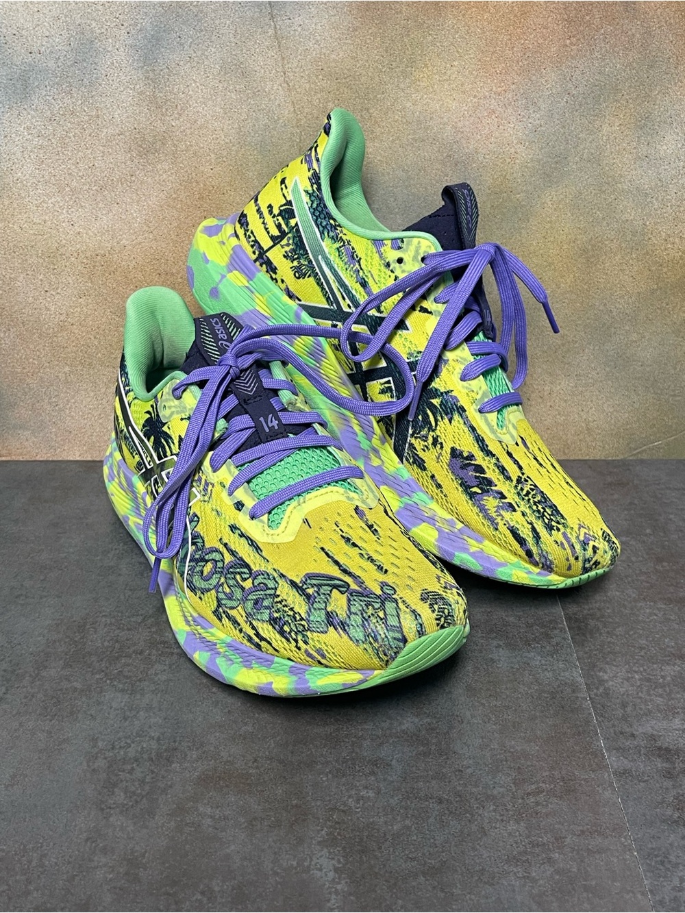 Asics Noosa Tri 14 Women's Running Shoes Safety Yellow/Midnight Size 7.5B - Picture 14 of 16